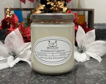 Sandalwood Candle 22.5oz "Candle weight includes jar"
