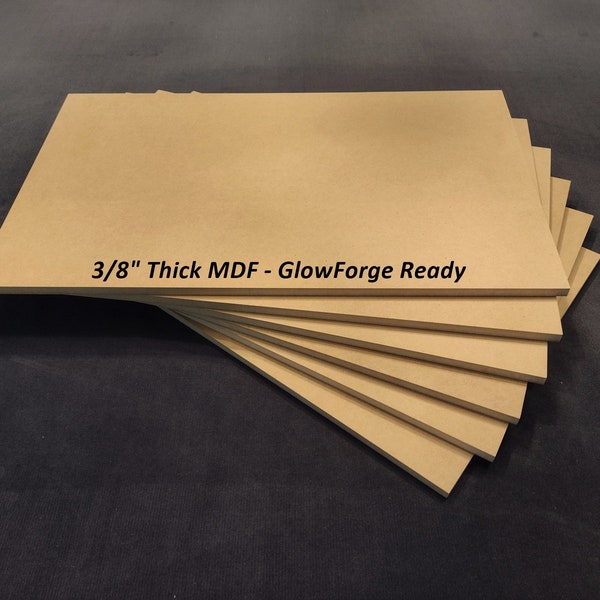 3/8" Thick MDF Blanks - GlowForge Ready