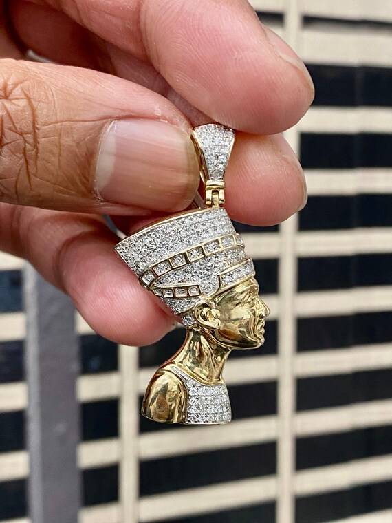 10K Yellow Gold Diamond Egyptian Queen 