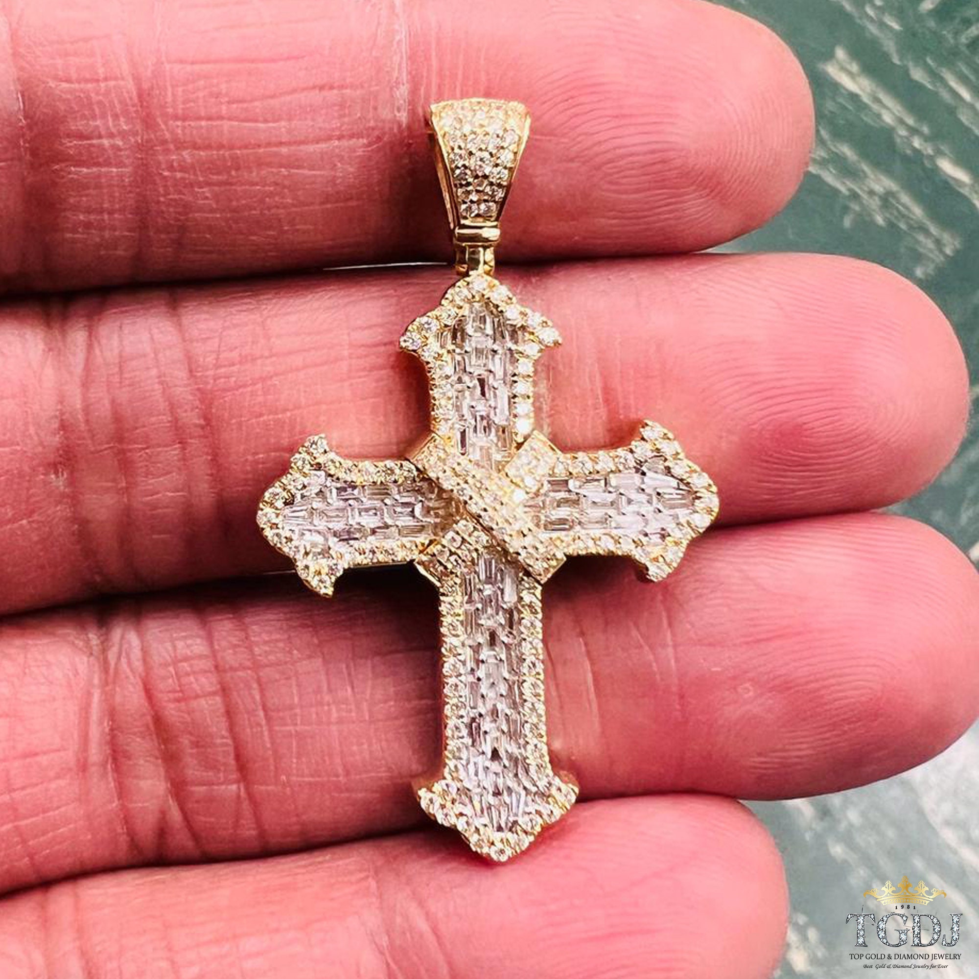 10K Yellow Gold 1 15 Ct Diamond Cross Necklace Natural Diamond Pendant 10k-yellow-gold-1-15-ct-diamond-cross-necklace-natural-diamond-pendant