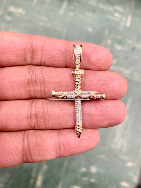 10k Yellow Gold Nail Cross 0.39ct 