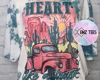 Herz wie ein LKW | Countrymusik | WALNEY WILSON | Populärsong | Gebleichtes T-Shirt | Lainey inspiriert | Western-Stil | Bell-Bottom-Land