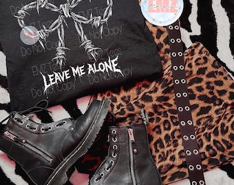 Lass mich in Ruhe | Soft Girl Ära | Halb Emo Halb Honky Tonk | Kantig | alt | Komfortfarben | Tanktop | Abgeschnittenes T-Shirt