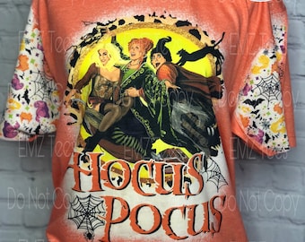 Komm, Wir fliegen | Filmklassiker | H O C U S P O C U S | Sanderson Sisters | Sis-tahs | Halloween Zeit | Sublimation | Gebleichtes T-Shirt