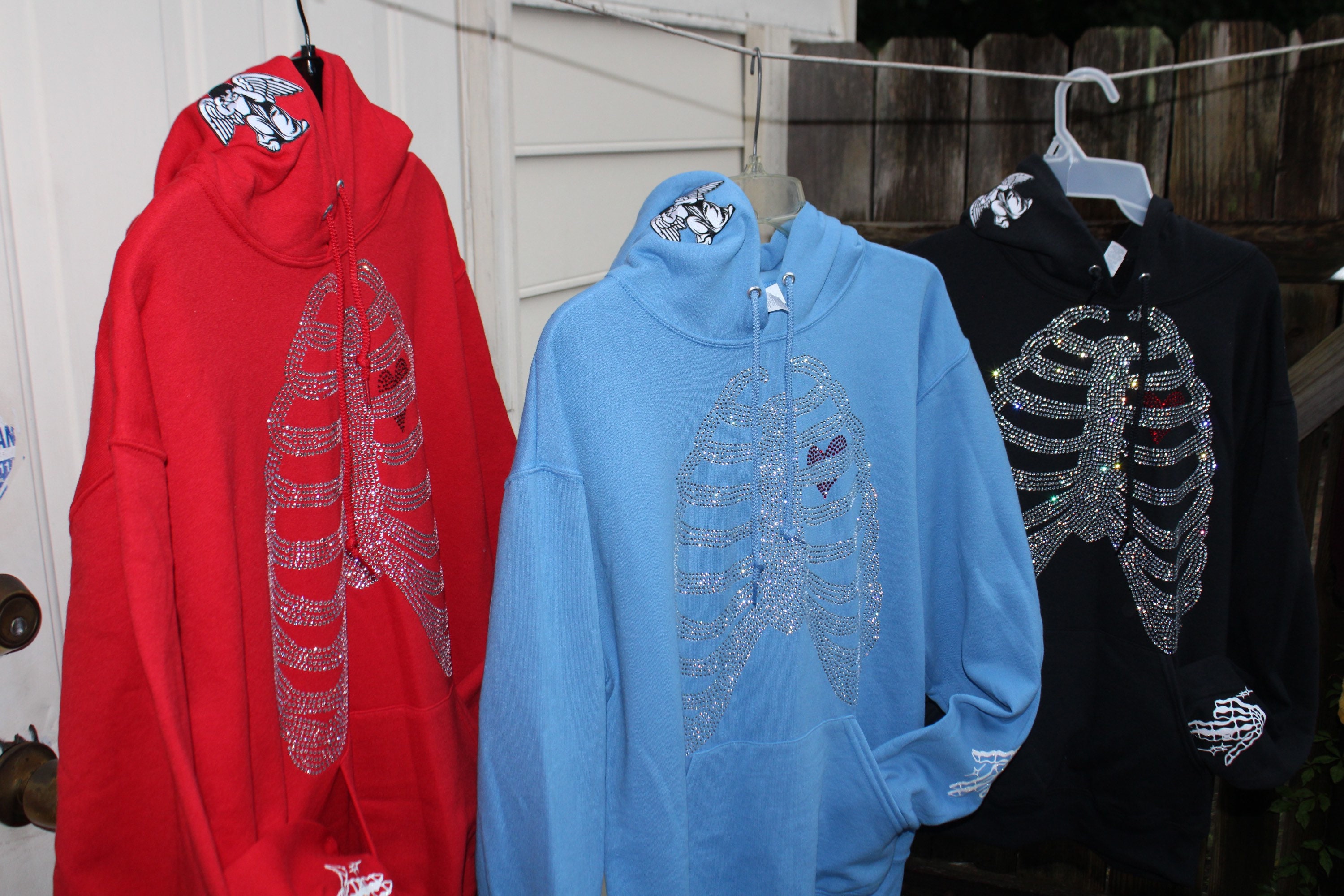 The BONEZ Skull Angel Hoodie パーカー XXL Amazon.co.jp: The