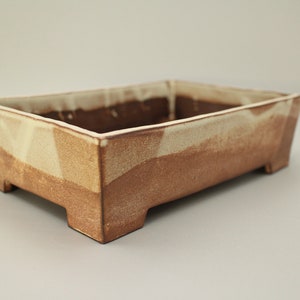 Modern rectangular Bonsai pot