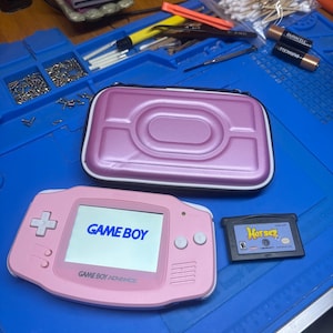 Backlit IPS Pink Nintendo Gameboy Advance V2 carry Pouch GBA Cartridge