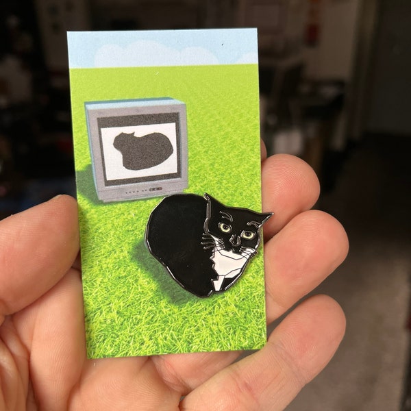Tuxedo Cat Lapel Pin - Etsy
