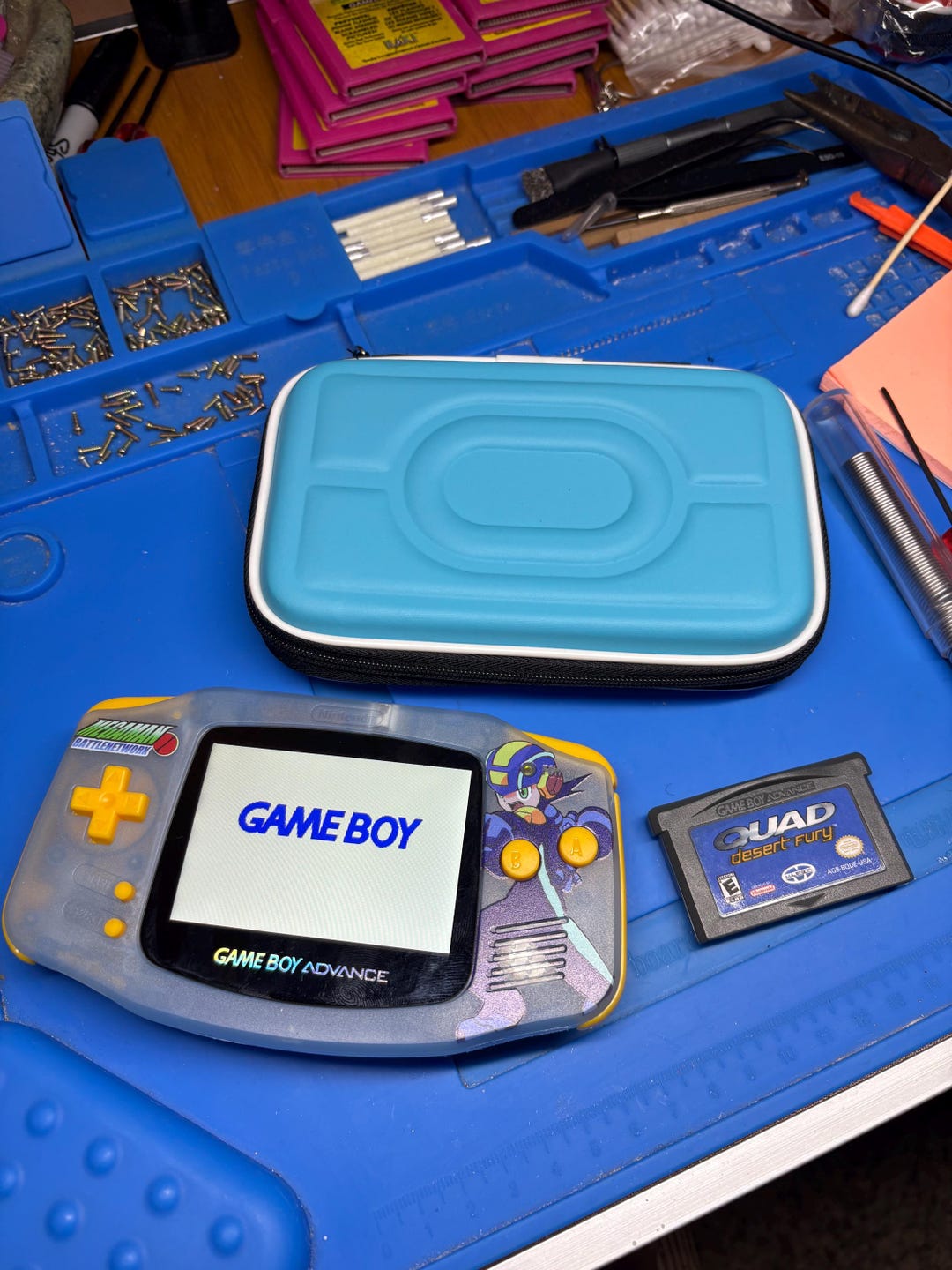 Buy Megaman Gameboy Advance Backlit IPS Screen Mega Man Shell GBA