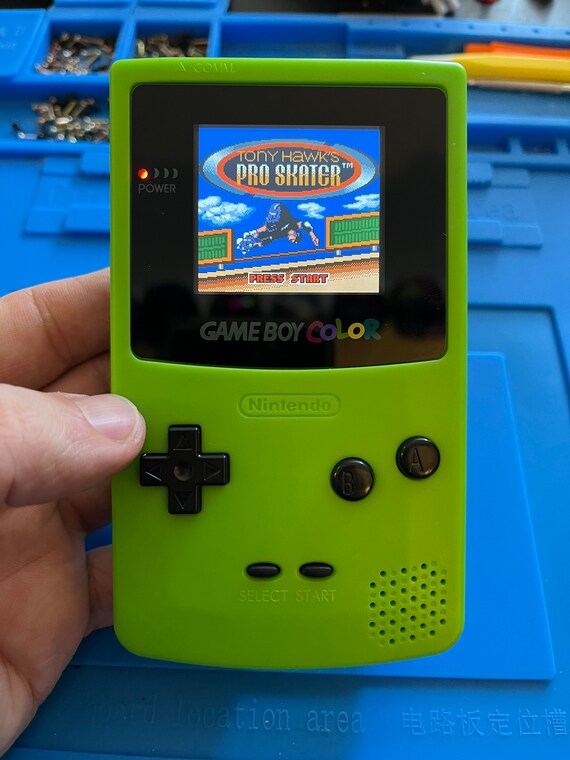 Nintendo Game Boy Color GBC System Backlight Backlit Brighter TFT Kiwi Green