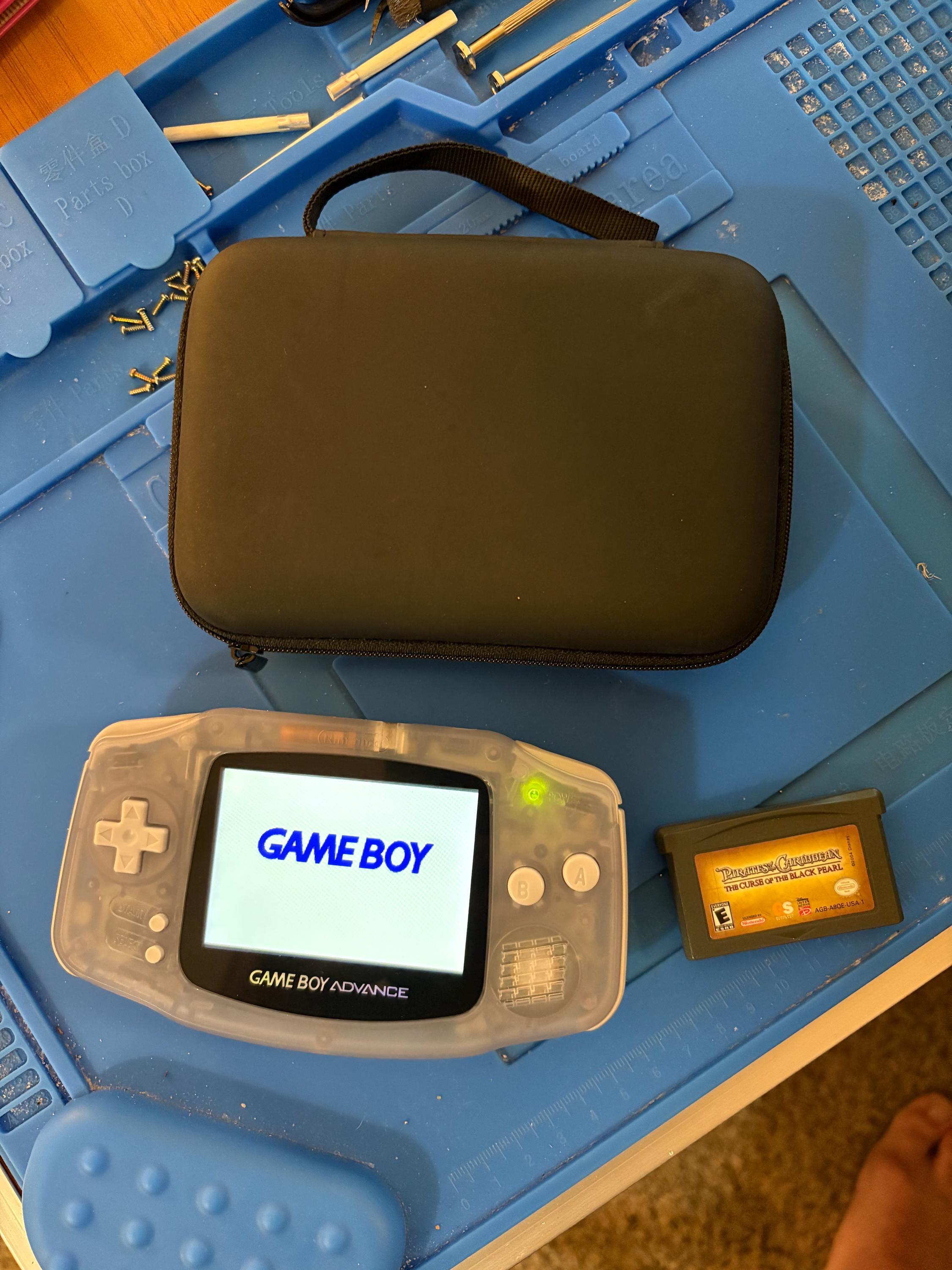 NINTENDO GAMEBOY ADVANCE AGB-001 PURPLE GAME SYSTEM BUNDLE