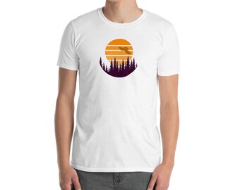 Colorful retro UFO T-Shirt, Yellow