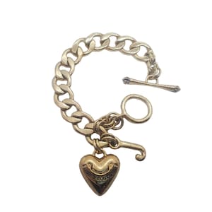 Juicy Couture Gold Starter Bracelet J Vintage Y2K Jewelry