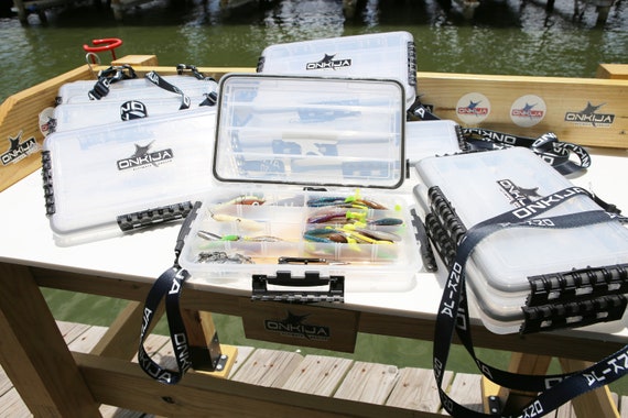 Watertight Waterproof Wading Tackle Box for All Your Lures and Tools.  Includes Comfortable Shoulder Strap. free USA Shipping 
