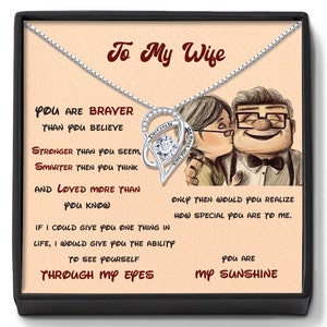 Collier de femme personnalisé, mari à femme, cadeau de femme romantique, surprise d’anniversaire de femme, cadeau pour ma femme appréciation