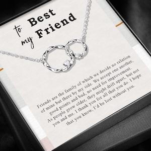 Best Friend Necklace Gift Message -  Long Distance Best Friend Gift - Friendship Necklaces - Best Friend Gift jewellery - Friendship Gift
