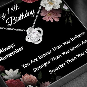 Regalo de cumpleaños para hija para nieta, niña, mujer, collar y tarjeta de mensaje, cualquier edad 16, 18, 21, 30, 40, 50, 60, regalo de cumpleaños
