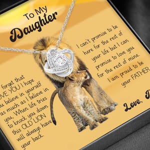To meine Tochter, Liebe Papa, Anhänger Halskette Geschenk Nachricht Karte für Tochter