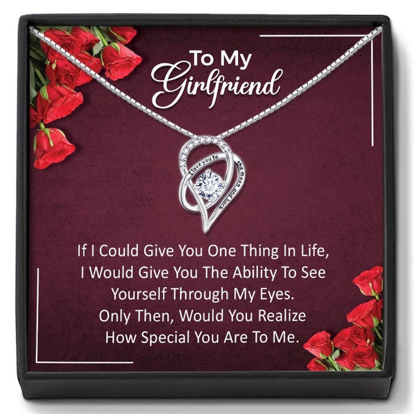 To My Girlfriend Necklace, Anniversary Gift for Girlfriend, Girlfriend Birthday, Girlfriend Necklace, Christmas Gift For Girlfriend