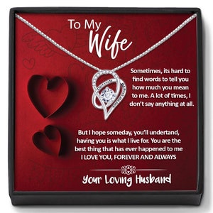 To My Wife Necklace, Valentines Day Gifts For Wife, Wife Birthday Gift, Anniversary Gift For Wife from Husband, Wife Gift, Wife Necklace