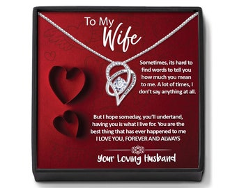 Collier À ma femme : pendentif cœur gravé « Je t'aime »