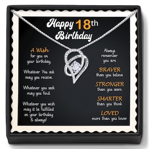 18e verjaardagscadeau, 18e verjaardagscadeaus, 18e verjaardagskaart en ketting, 18 jaar, 18e verjaardag print, 18e verjaardag cadeaus, 18e verjaardag cadeaus