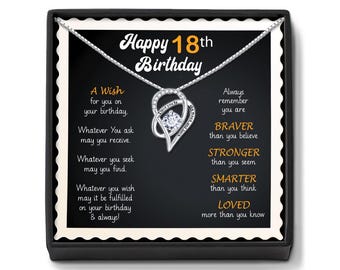 Ensemble cadeau collier 18e anniversaire : pendentif coeur diamant