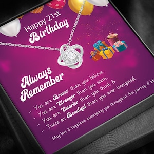 Geschenkidee zum 21. Geburtstag für Sie | Silber Herz Halskette 21. Geschenk für Tochter Nichte Enkelin süßes 21. Geschenk für Mädchen 21
