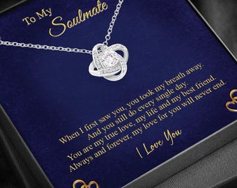 Collier âme sœur : pendentif en argent avec zircone cubique, cadeau pour femme/petite amie