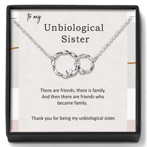 Unbiological Sister Necklace: Silver Cubic Zirconia Heart Pendant