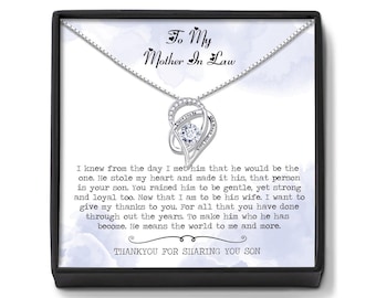 Cadeau collier belle-mère : pendentif coeur diamant, remerciement pour mariage