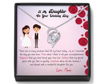 Cadeau mariage fille, collier coeur, je t'aime sur la lune