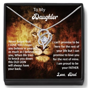 Regalo para hija de papá, regalo para hija de papá, regalo de cumpleaños para hija, regalo de graduación para hija, collar para mi hija