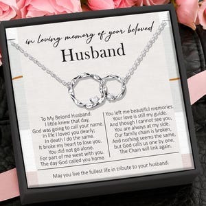 Loss of husband Gift, Sympathy gift, Husband Remembrance Necklace, Husband Memorial Necklace, Husband Passed Away Gift