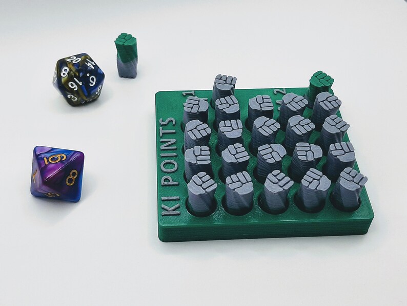 Monk Ki Point Tracker Board Colorful Ability Spell Counter Simple D&D