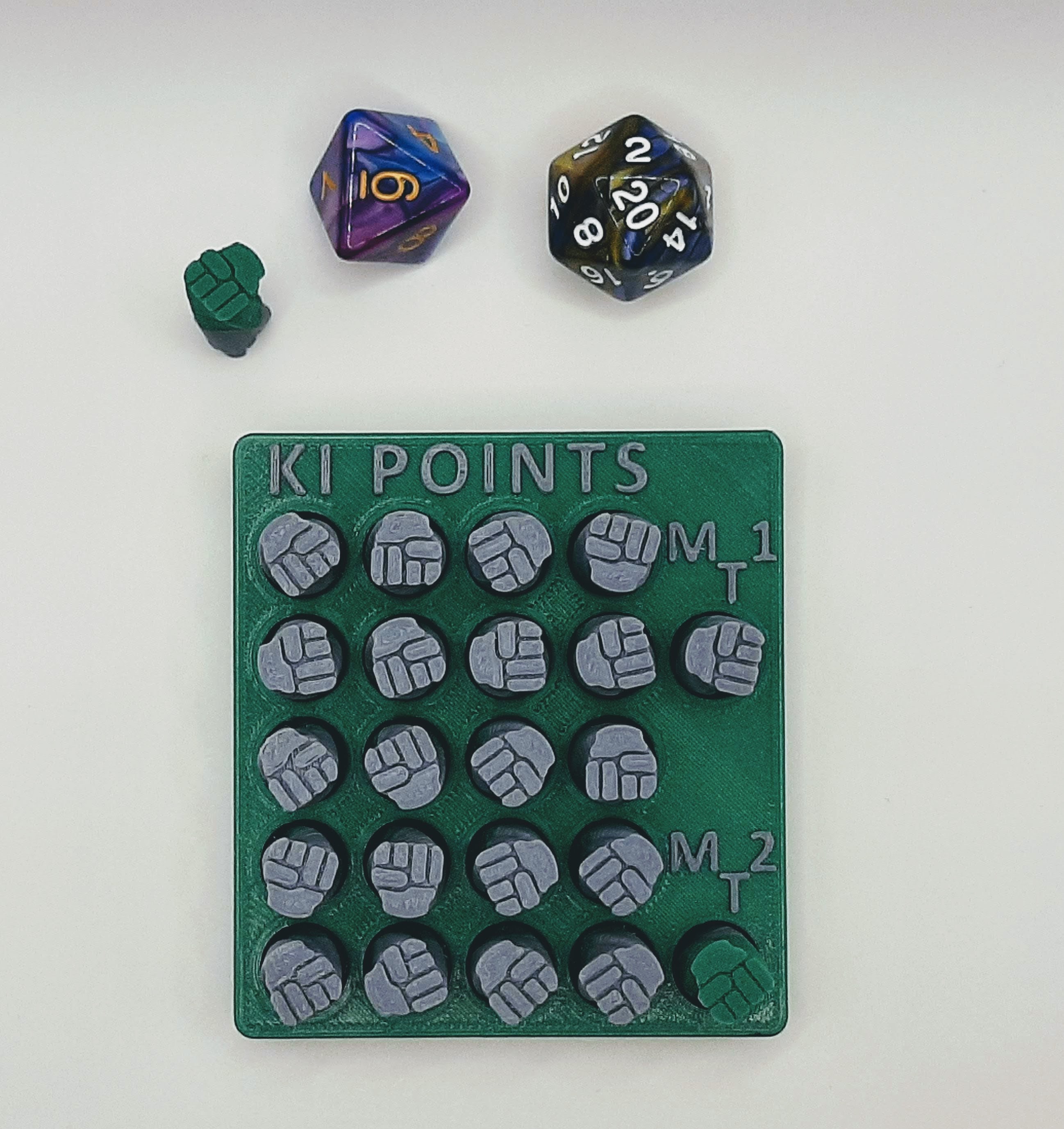 Monk Ki Point Tracker Board Colorful Ability Spell Counter Simple D&D