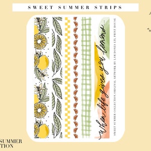 Doces tiras de verão com. Adesivos de planejador decorativos coloridos l