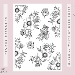 Adesivos Florais l Adesivos Decorativos para Planejadores