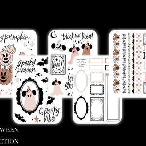 Coleção completa de adesivos mágicos de Halloween l Adesivos decorativos para planejador