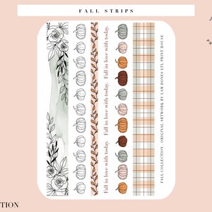 Fall Strips l Washi l Decorative Planner Stickers
