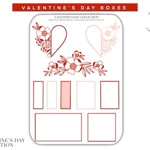 Valentine’s Day Stickers l Decorative Planner Stickers