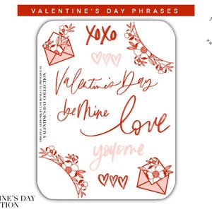 Valentine’s Day Stickers l Decorative Planner Stickers