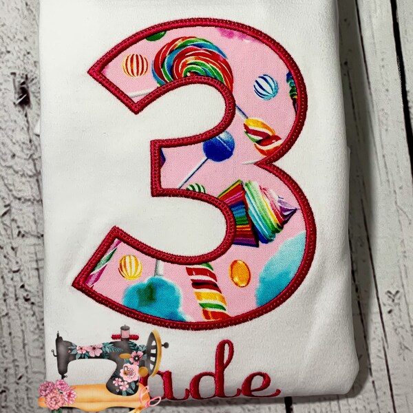 Personalized Embroidery Candy Land Birthday Handmade Short set, Lollipop, Cancy, Sweet, Birthday outfit, Short set.