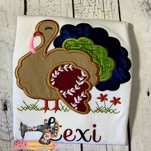 Personalisierte Stickerei Thanksgiving Türkei Shirt, Herbst Shirt, Thanksgiving, Erntedank Shirt