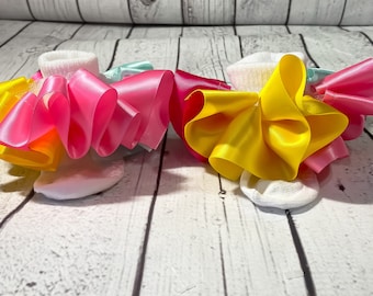 Tutu Socks, Ribbon Socks, Sockless Tutu Sock, Detachable Socks, Birthday Outfit Socks, Special Socks