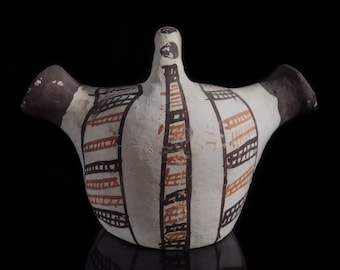Vintage Handmade Moroccan Rif Pottery: Ethnic Home Decor