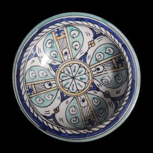 2PCS Colorful Vintage Handmade Decorative Moroccan serving Plates 8.4&quot; / Moroccan Decor / Moroccan Handmade Gift / Moroccan Pottery