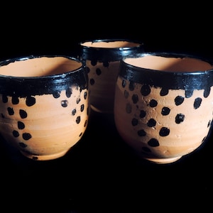3PCS Handmade Berber Moroccan clay mugs / Moroccan Handmade Gift / Handpainted Mugs / Moroccan Pottery / Healthy Mugs / Gift for her,him
