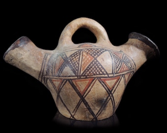 Vintage Handmade Berber Pottery: Moroccan Rif Decor