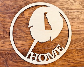 Wood Delaware Horseshoe Crab Home Sign (Choose from 8 Sizes)